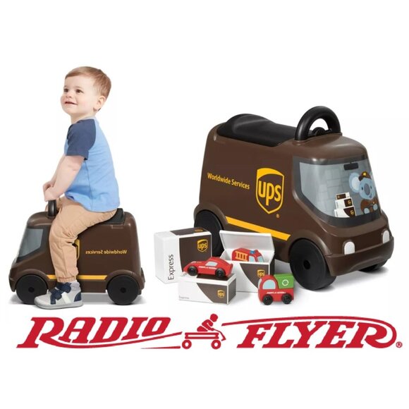 NEW Radio Flyer UPS Truck Toy Car Photoshoot Prop Photography tools props baby N - Picture 1 of 16